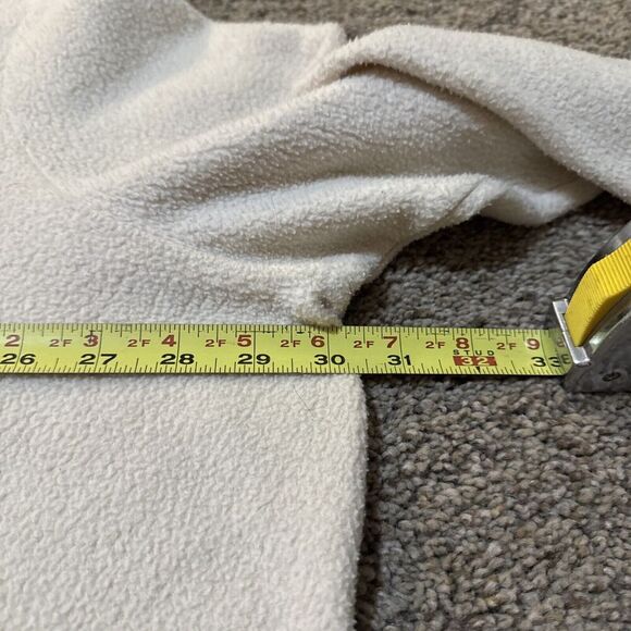 Woman Within Ivory Fleece Tunic Sweater Size 2X, 26/28 Long Sleeve Crew Neck - Picture 4 of 8